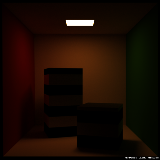 Cornell box using a our modified Striped shader
