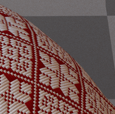 Close up of our test scene with basic normal shading