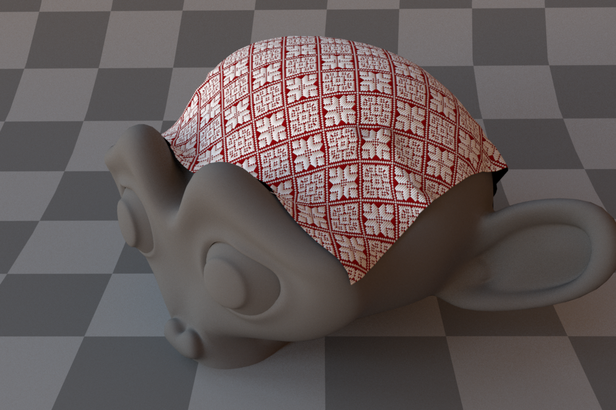 Our test scene with shading