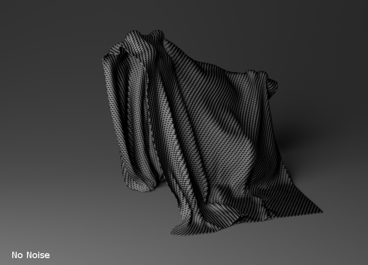 Example of cloth with and without noise.